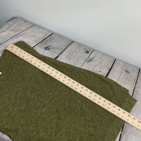 Eileen Fisher Green Organic Linen Cotton Blend Tunic Top Lightweight Sweater PM - Picture 9 of 9